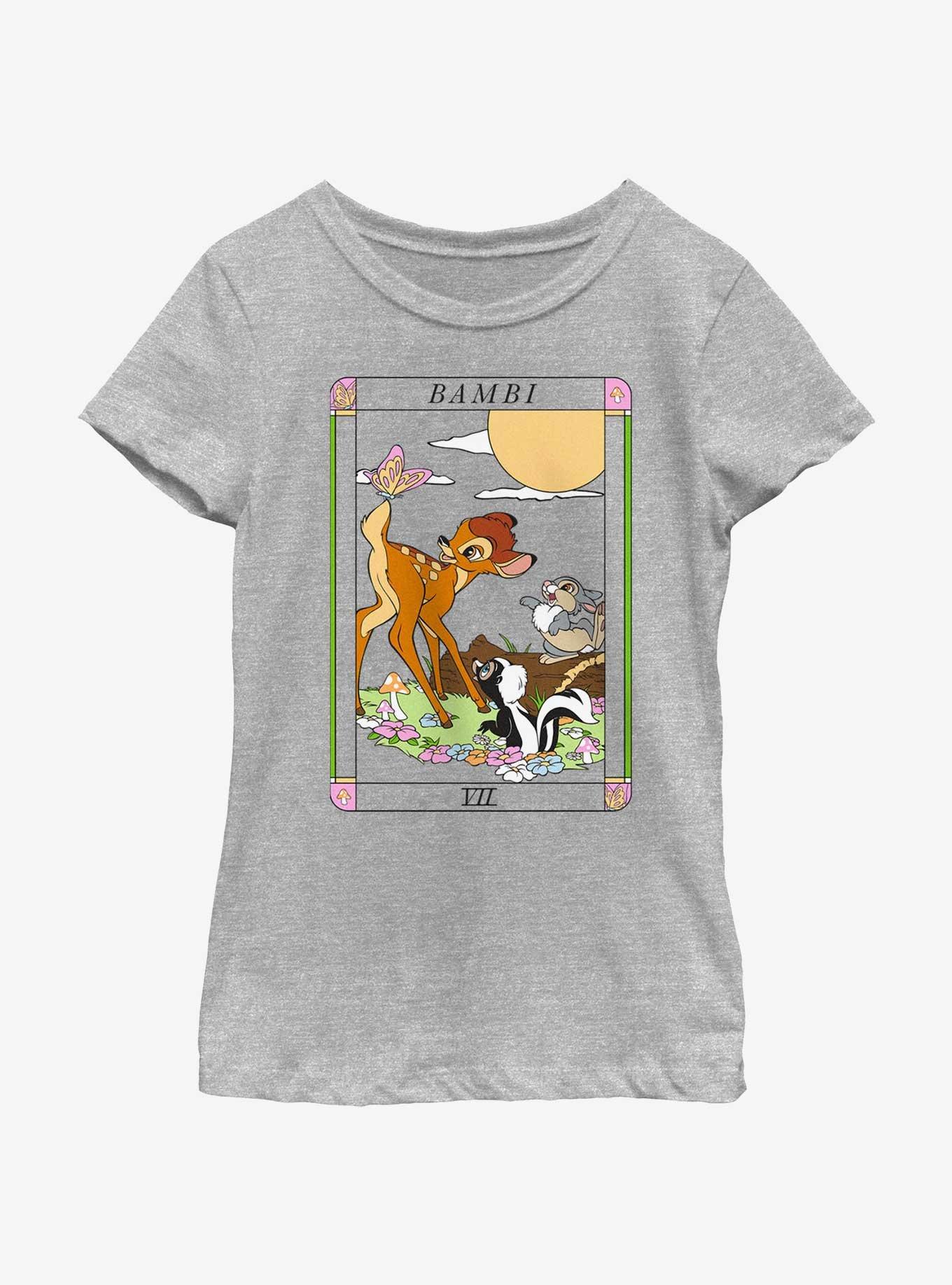 Disney Bambi and Friends Flower & Thumper Card Youth Girls T-Shirt, ATH HTR, hi-res