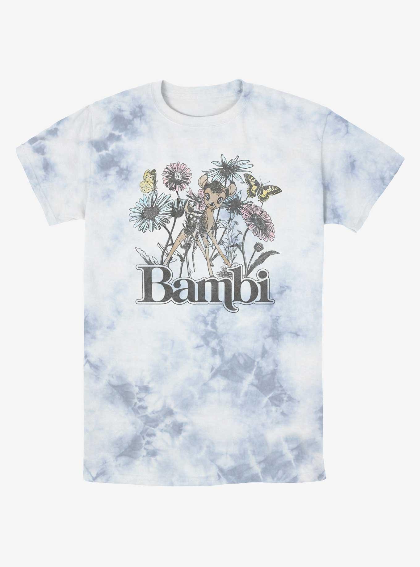 Disney Bambi Watercolor Floral Tie-Dye T-Shirt, , hi-res