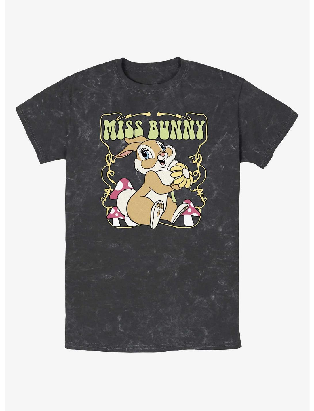 Disney Bambi Miss Bunny Mineral Wash T-Shirt, BLACK, hi-res