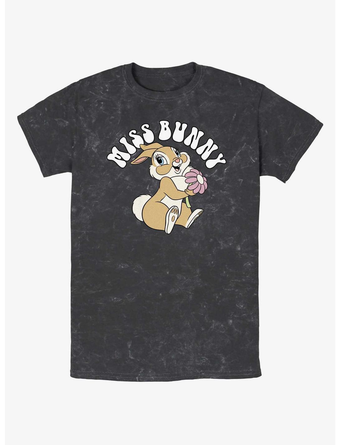 Disney Bambi Miss Bunny Retro Mineral Wash T-Shirt, BLACK, hi-res