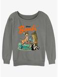 Disney Bambi Forest Friends Womens Slouchy Sweatshirt, GRAY HTR, hi-res