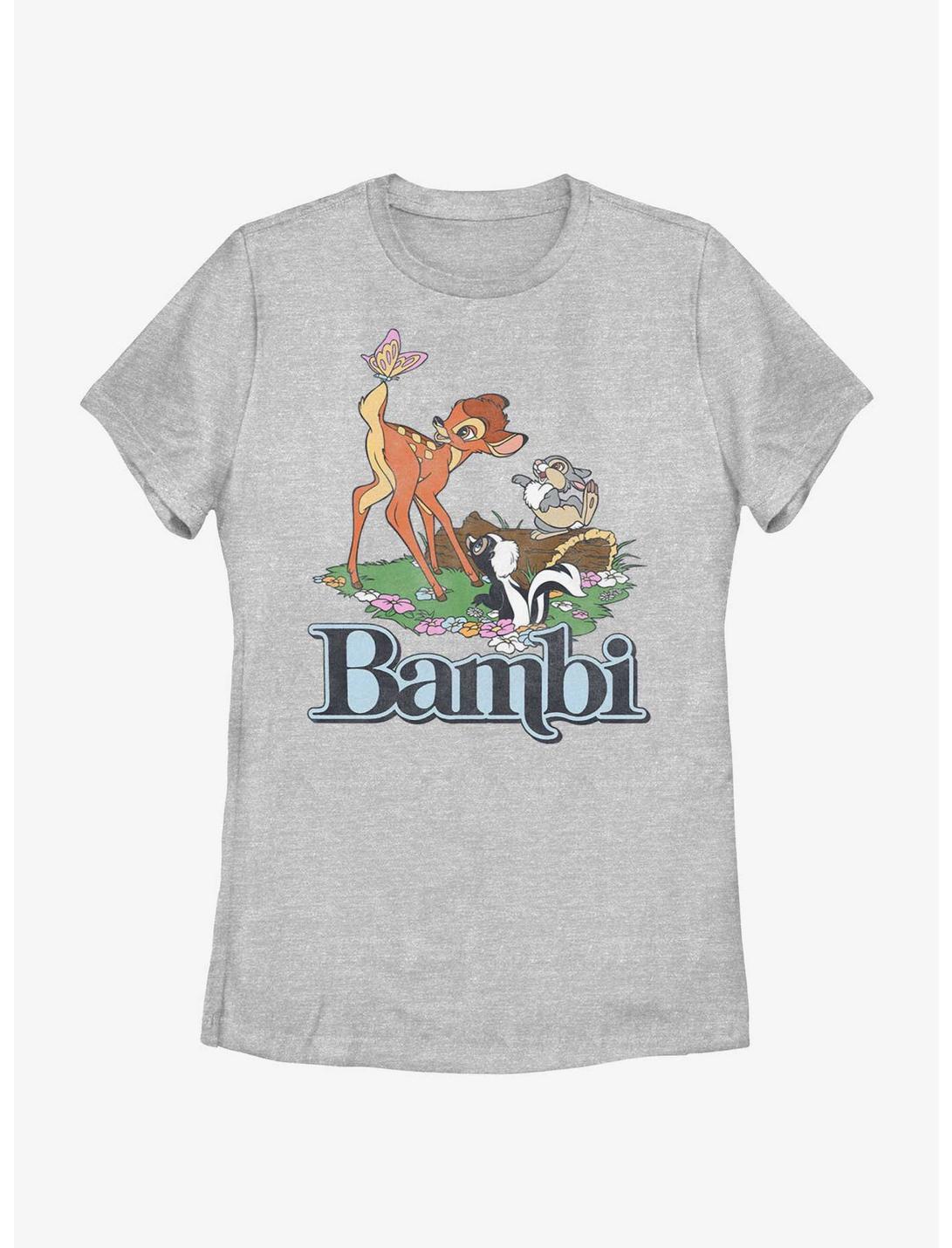 Disney Bambi Forest Friends Logo Womens T-Shirt, ATH HTR, hi-res