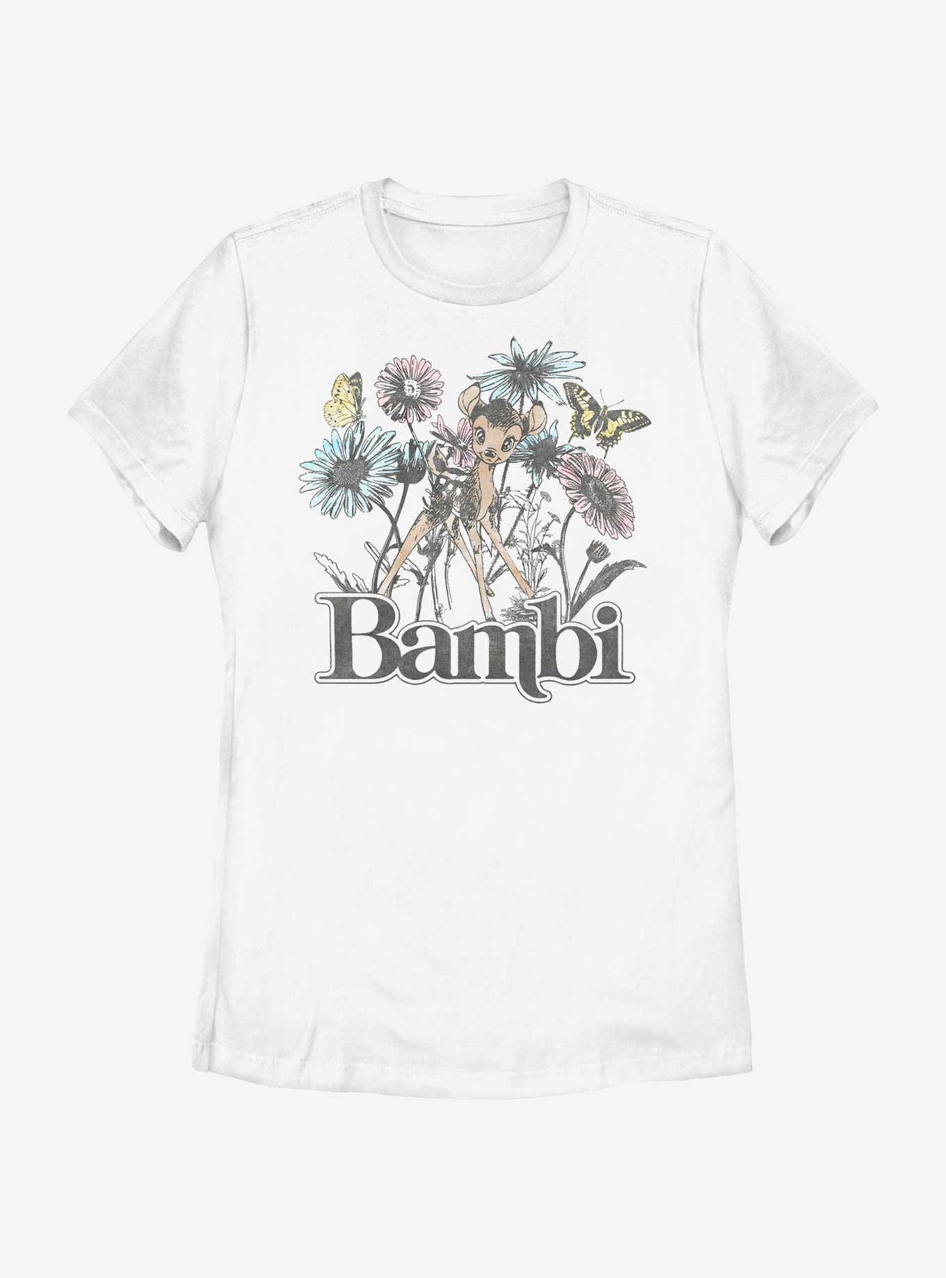Disney Bambi Watercolor Floral Womens T-Shirt, , hi-res