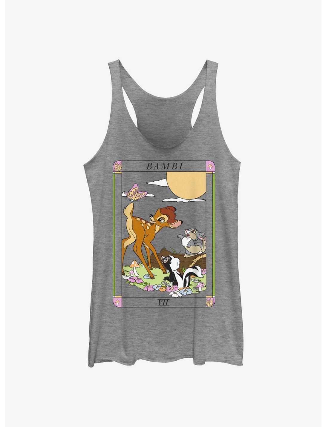 Disney Bambi and Friends Flower & Thumper Card Womens Tank Top, GRAY HTR, hi-res