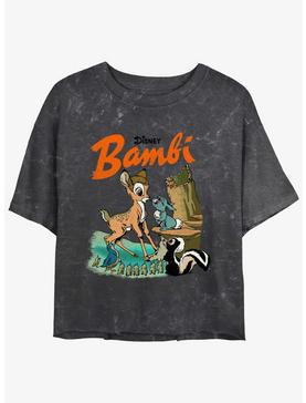 Disney Bambi Forest Friends Mineral Wash Womens Crop T-Shirt, , hi-res