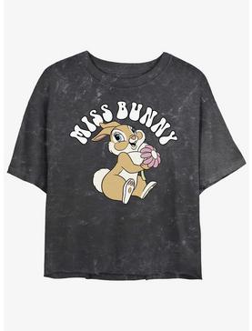 Plus Size Disney Bambi Miss Bunny Retro Mineral Wash Womens Crop T-Shirt, , hi-res
