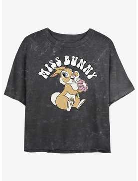 Disney Bambi Miss Bunny Retro Mineral Wash Womens Crop T-Shirt, , hi-res