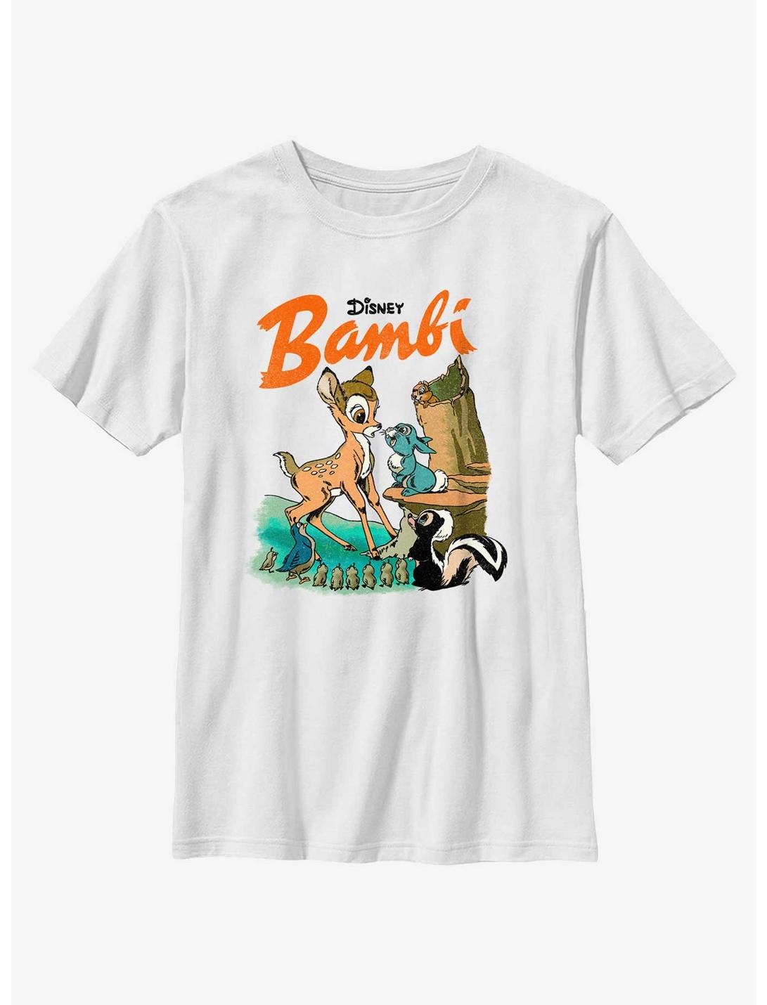 Disney Bambi Forest Friends Youth T-Shirt, WHITE, hi-res