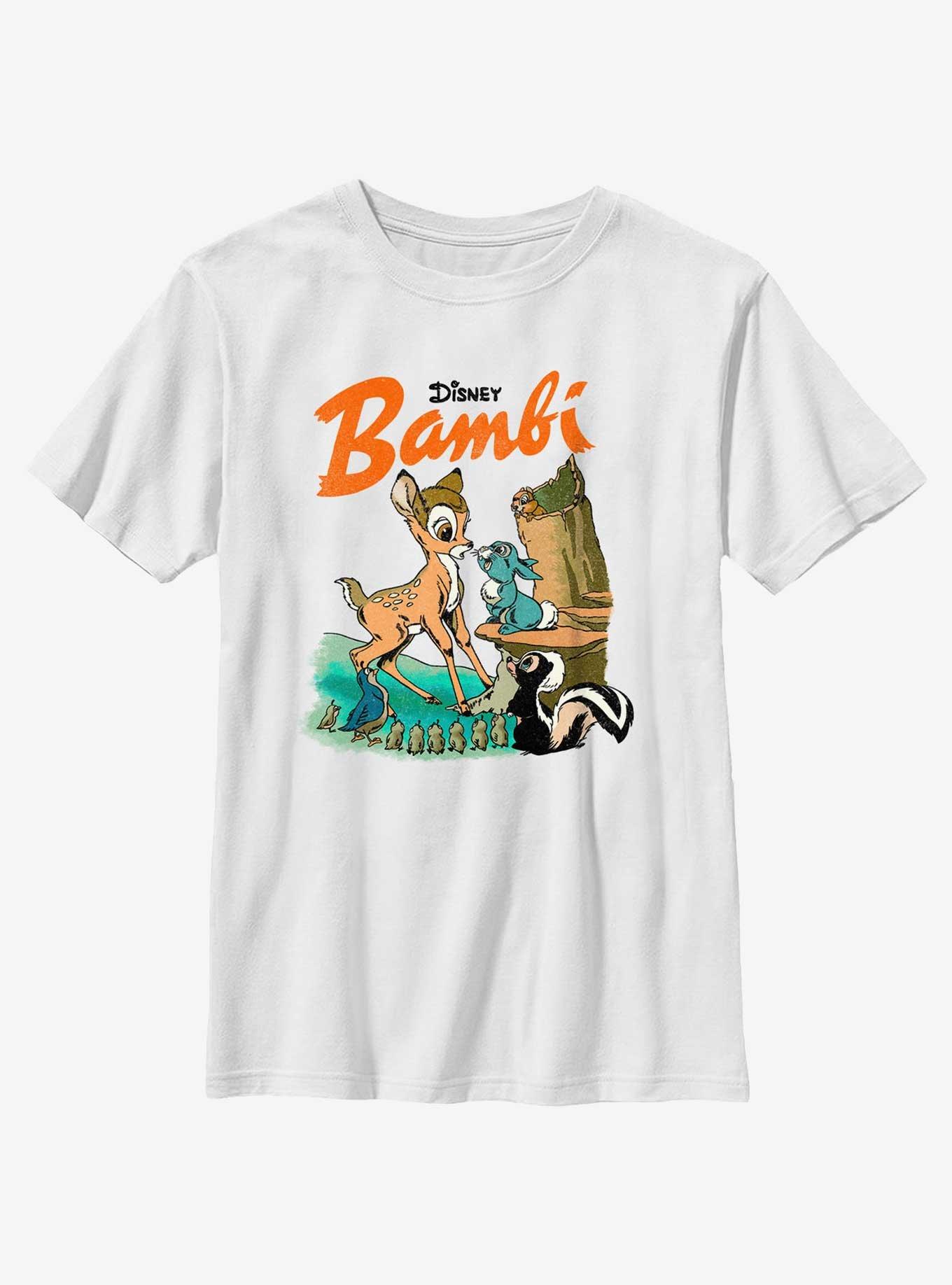 Disney Bambi Forest Friends Youth T-Shirt, WHITE, hi-res