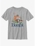 Disney Bambi Forest Friends Logo Youth T-Shirt, ATH HTR, hi-res