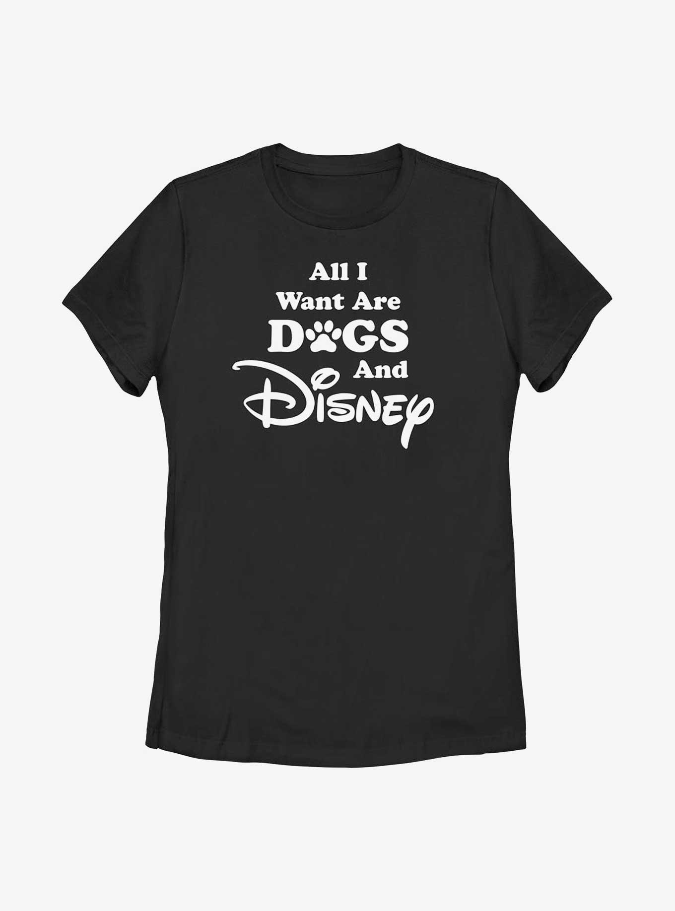 Disney Channel All I Want Are Dogs and Disney Womens T-Shirt