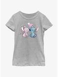 Disney Lilo & Stitch Angel Loves Stitch Youth Girls T-Shirt, ATH HTR, hi-res