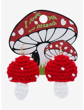 Crochet Mushroom Earrings - BoxLunch Exclusive, , hi-res