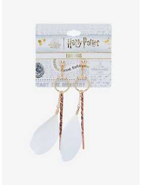 Harry Potter Hermione's Wand & Feather Earrings - BoxLunch Exclusive, , hi-res