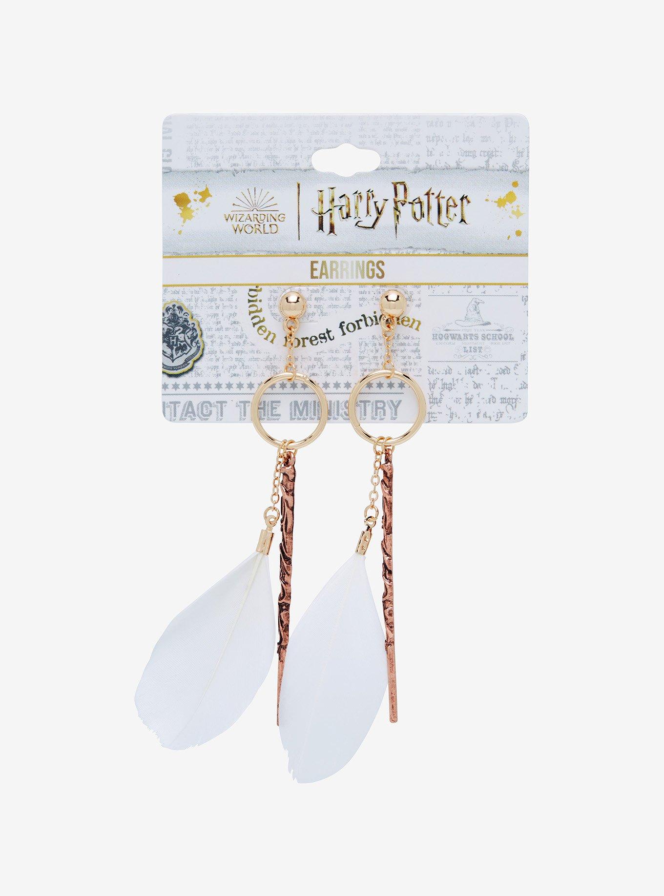 Harry Potter Hermione's Wand & Feather Earrings - BoxLunch Exclusive, , hi-res