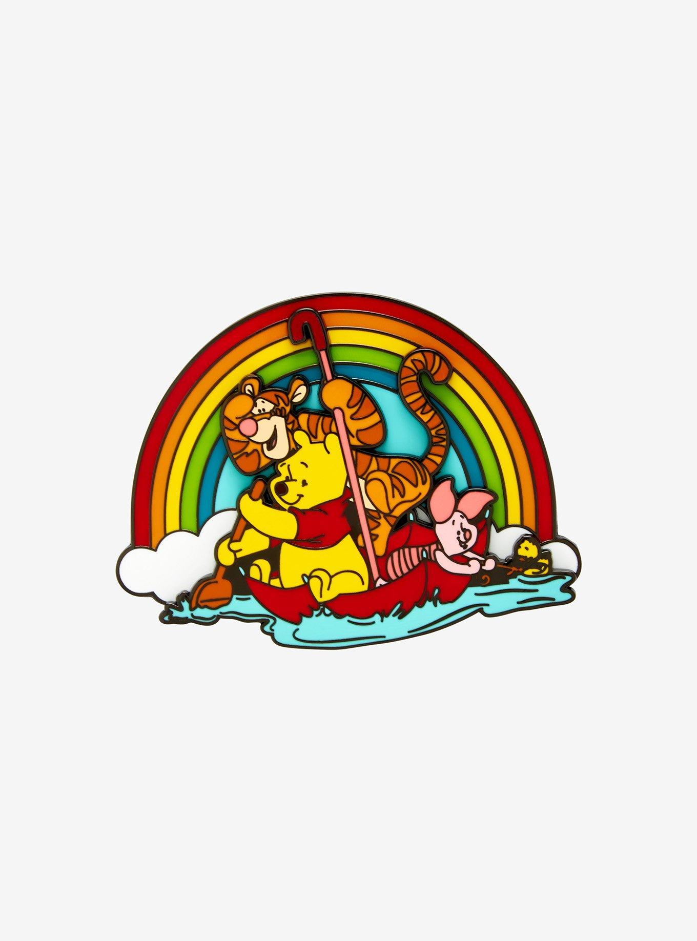 Loungefly Disney Winnie the Pooh Rainbow Umbrella Sliding Enamel Limited Edition Pin, , hi-res