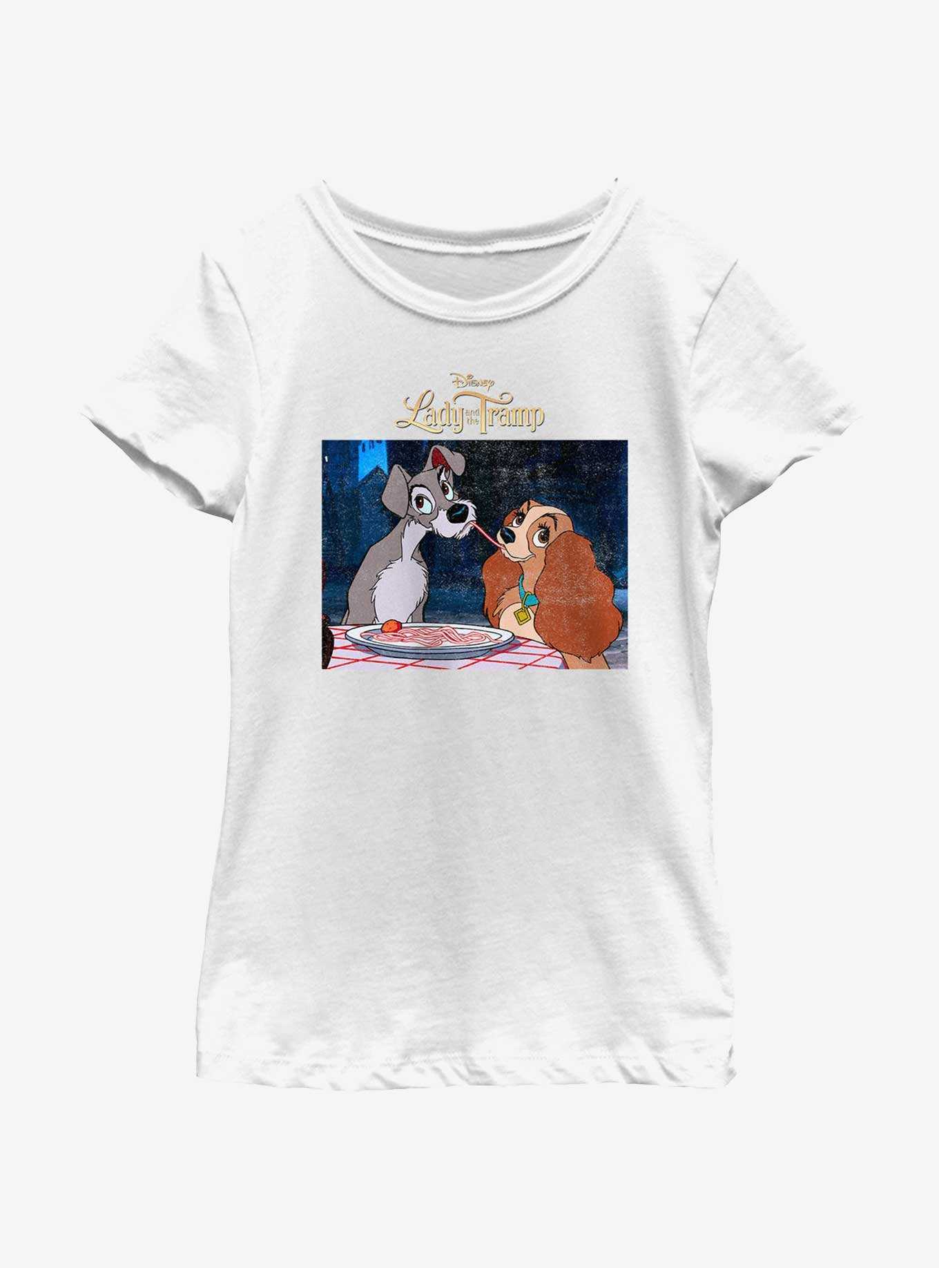 Disney Lady and the Tramp Share Spaghetti Youth Girls T-Shirt, , hi-res