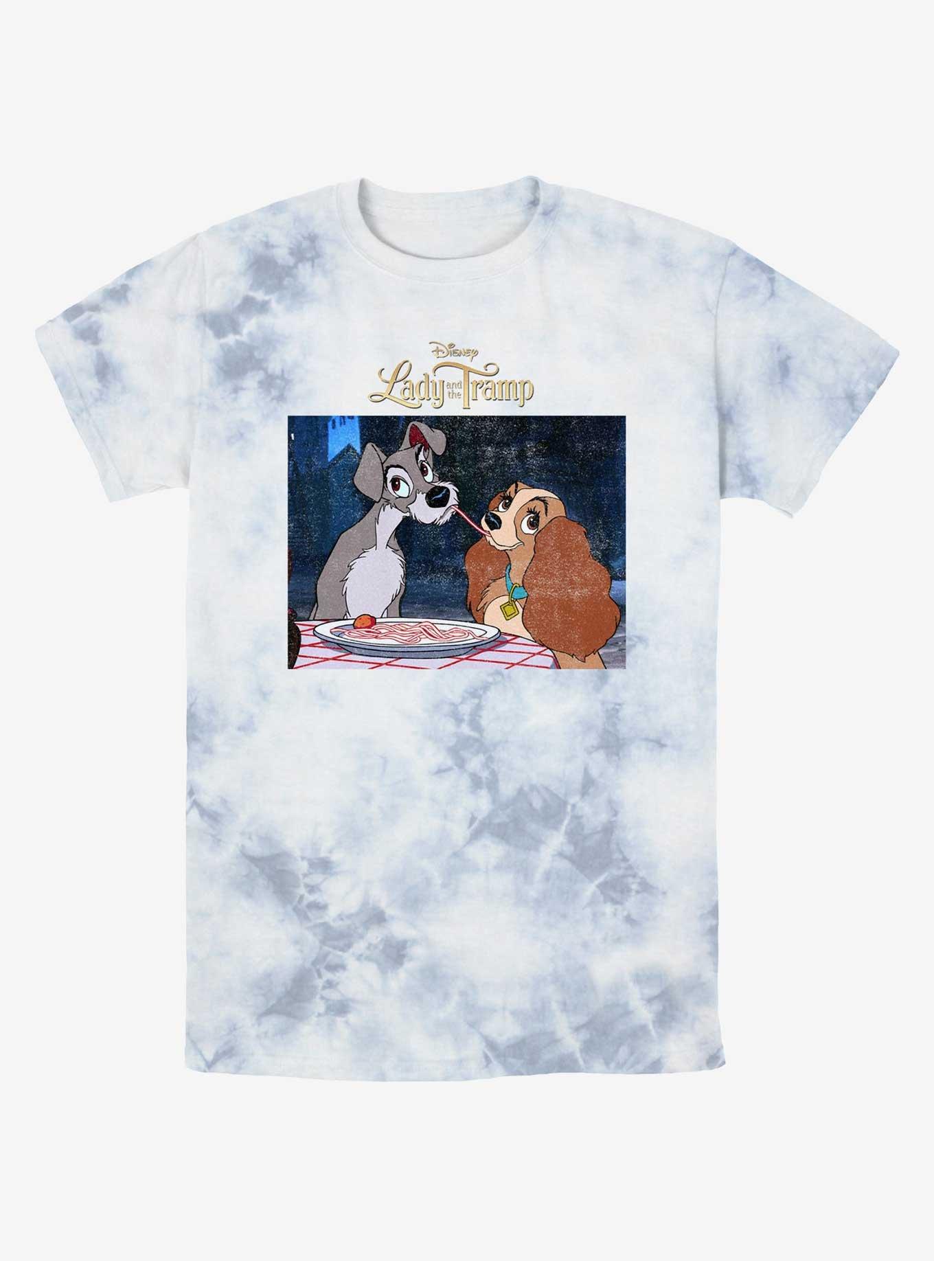 Disney Lady and the Tramp Share Spaghetti Tie-Dye T-Shirt, , hi-res