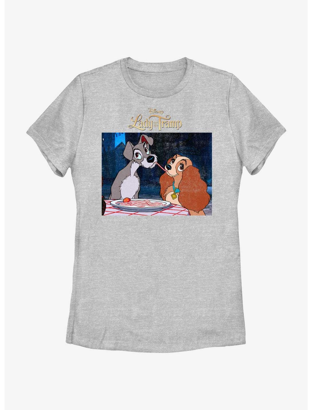Disney Lady and the Tramp Share Spaghetti Womens T-Shirt, ATH HTR, hi-res