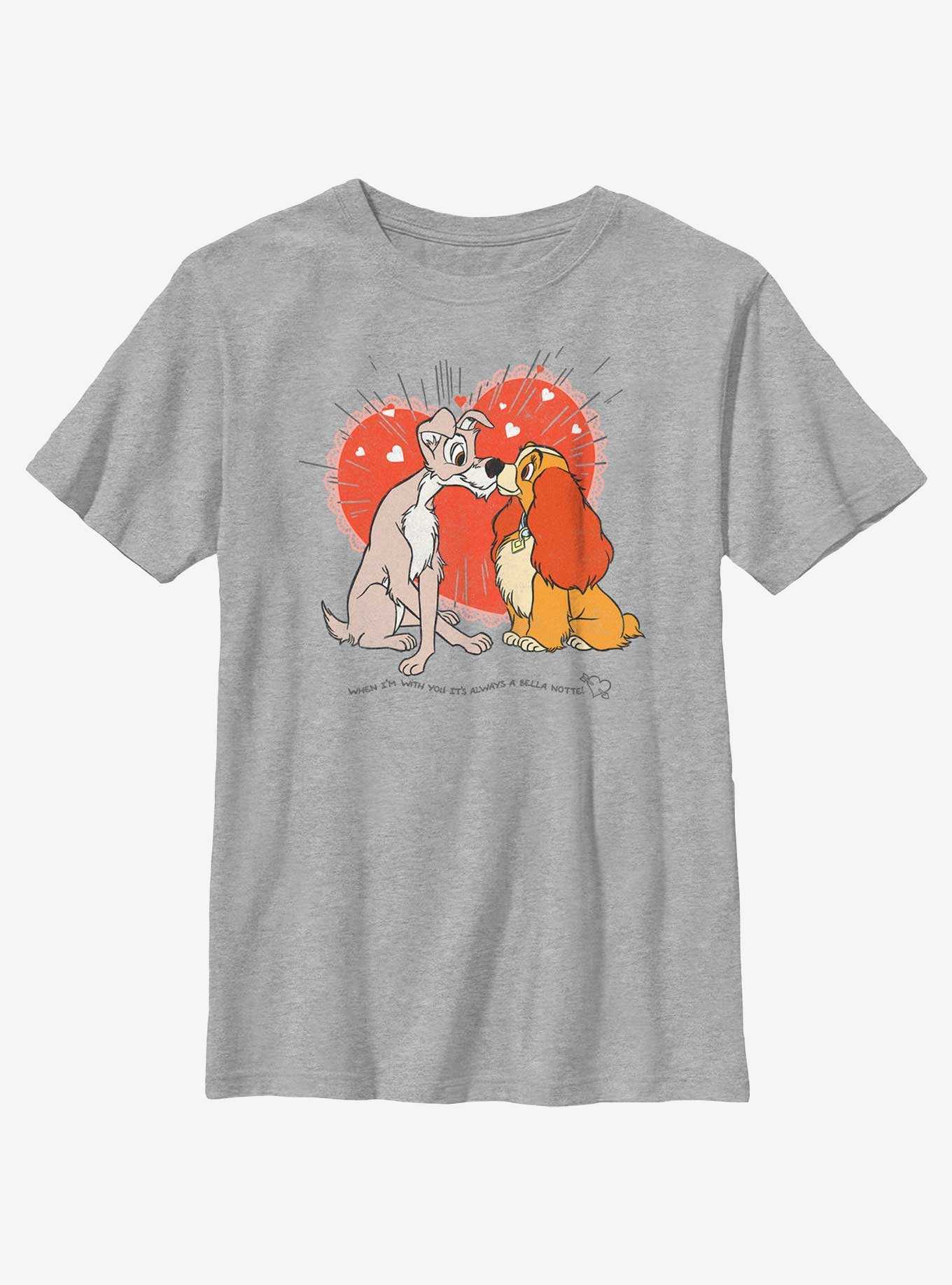 Disney Lady and the Tramp Bella Notte Lovers Youth T-Shirt, , hi-res