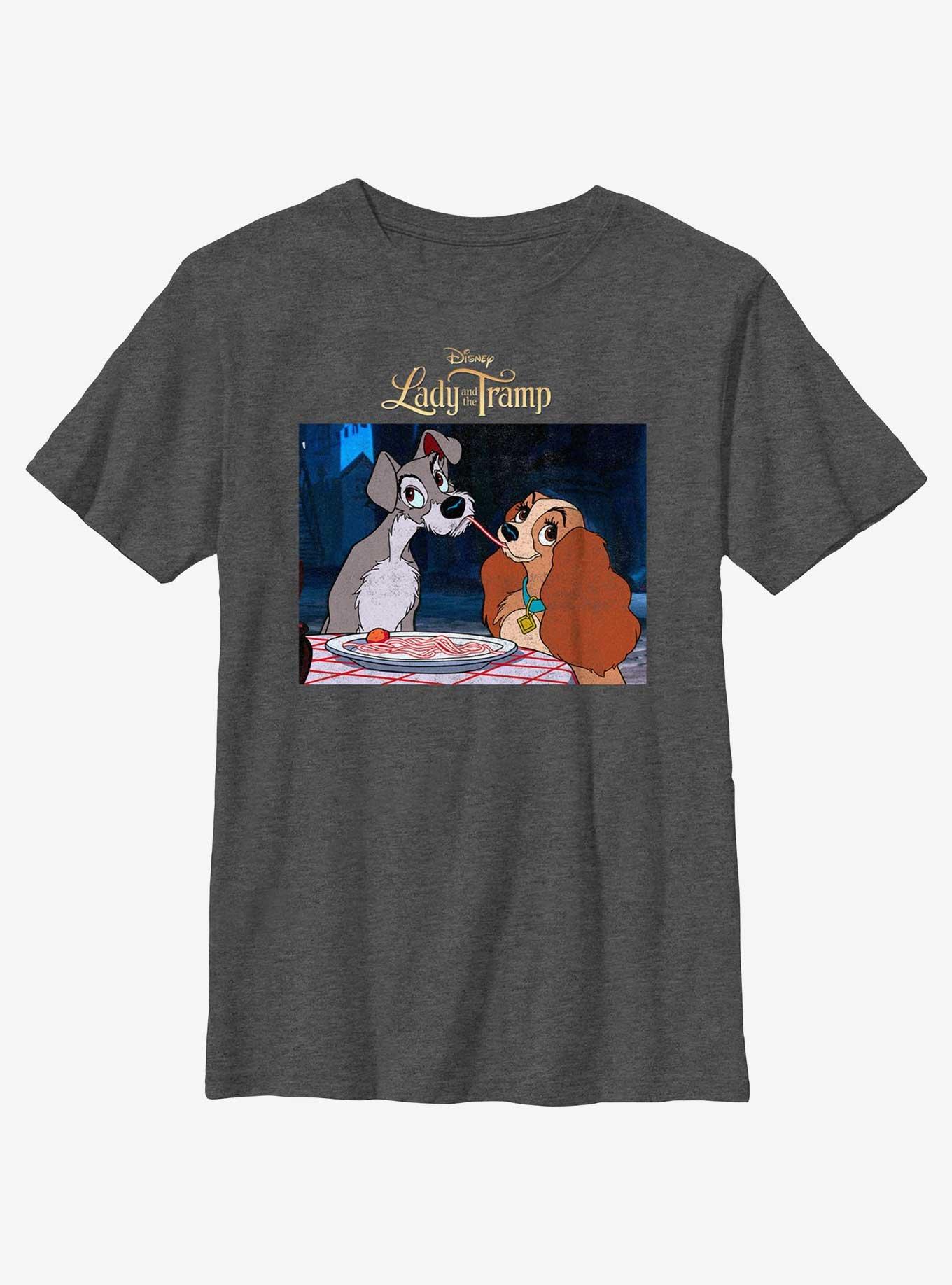 Disney Lady and the Tramp Share Spaghetti Youth T-Shirt, , hi-res