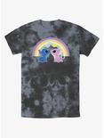 Disney Lilo & Stitch Angel & Stitch Love Under The Rainbow Tie-Dye T-Shirt, BLKCHAR, hi-res