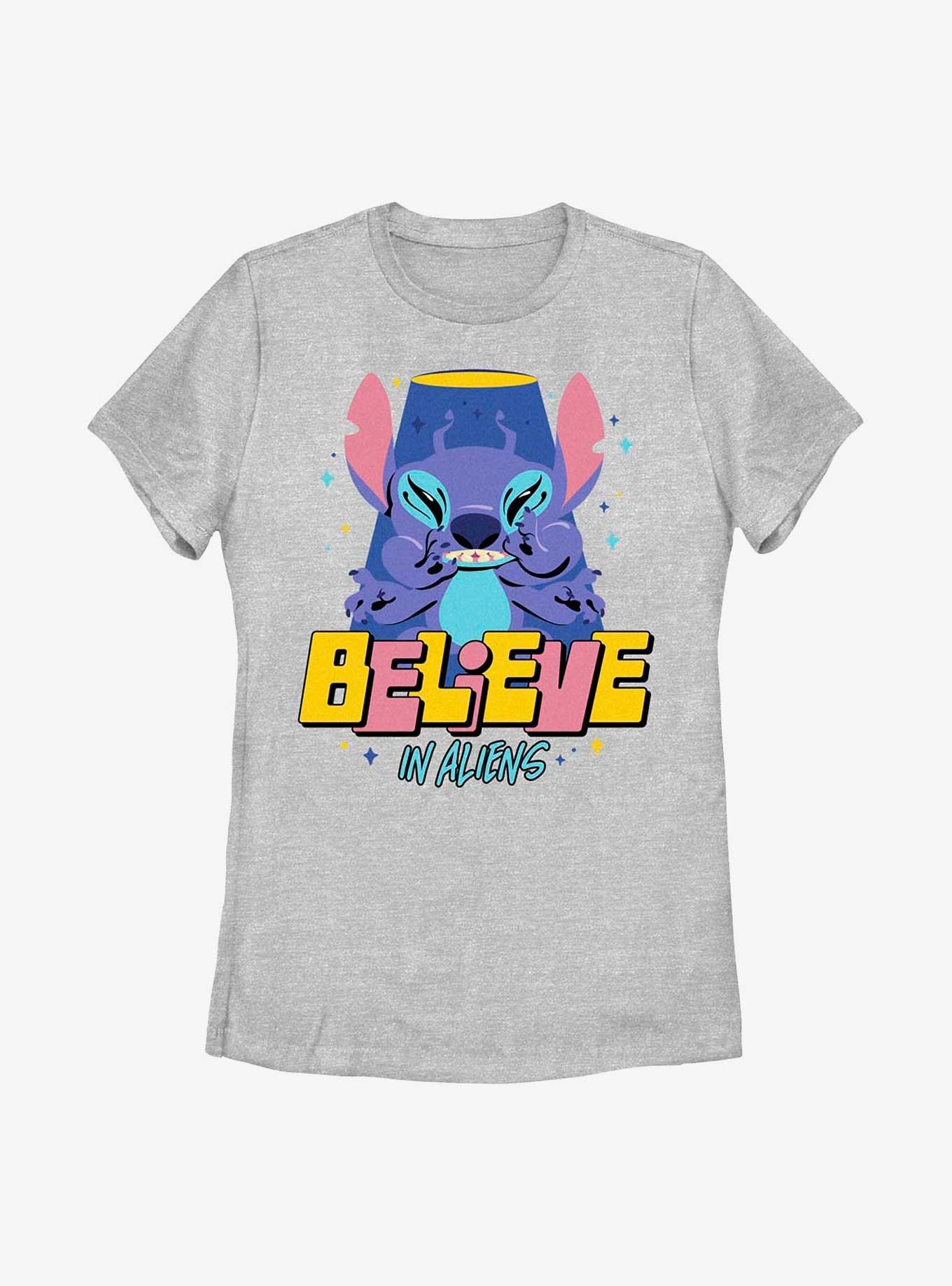 Disney Lilo & Stitch Believe Womens T-Shirt, ATH HTR, hi-res