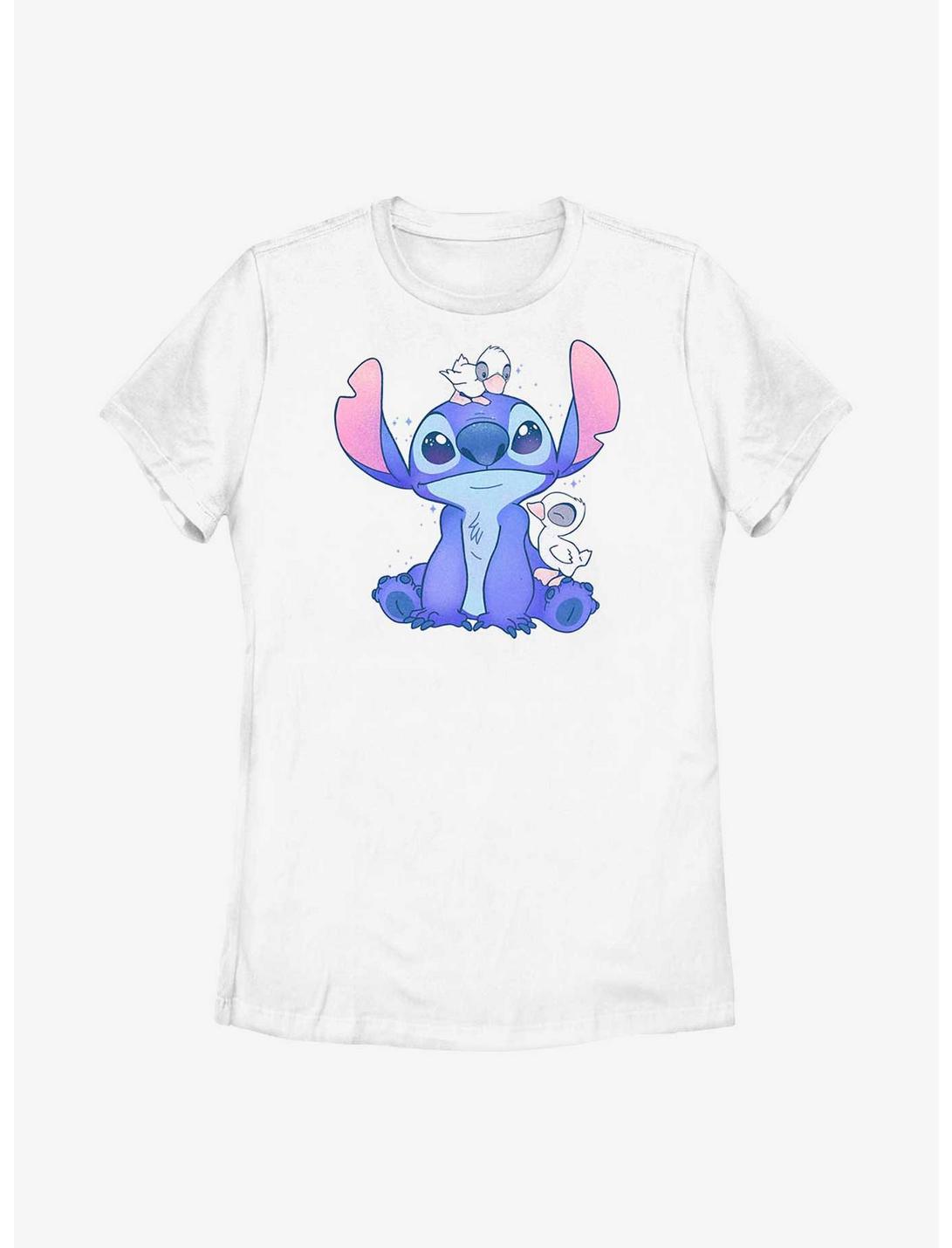 Disney Lilo & Stitch Cute Ducks Womens T-Shirt, WHITE, hi-res