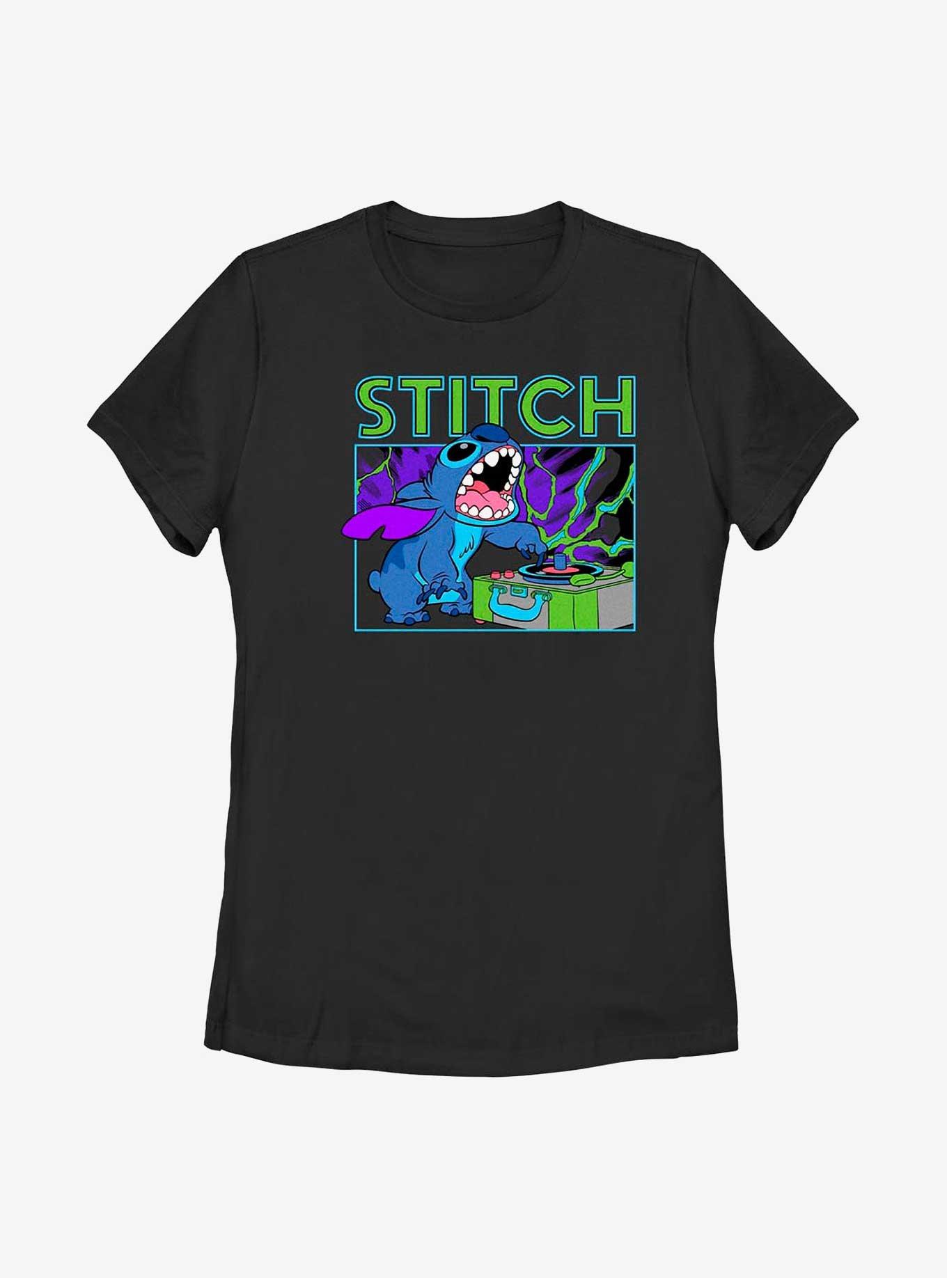 Disney Lilo & Stitch DJ Stitch Womens T-Shirt, BLACK, hi-res