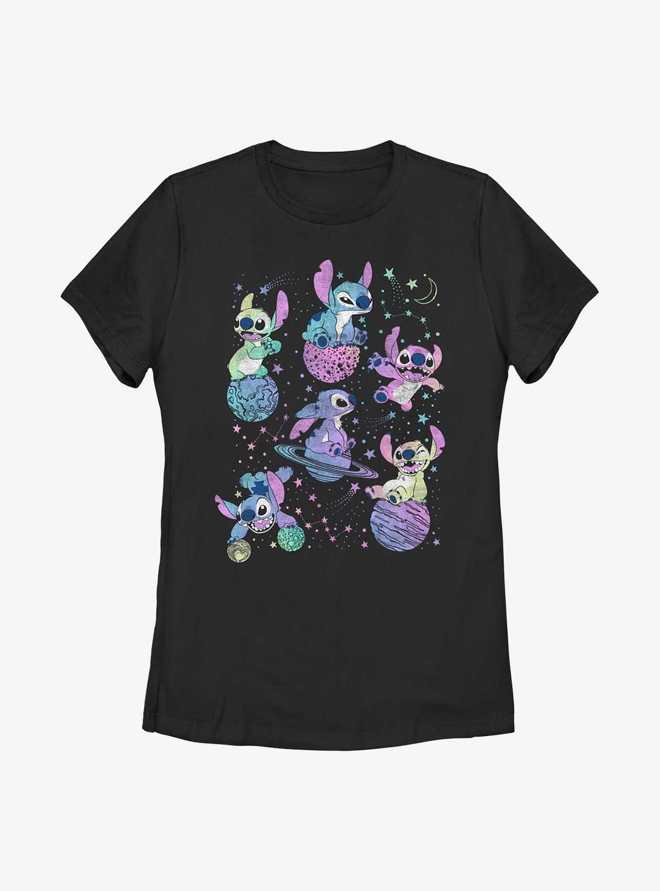 Disney Lilo & Stitch Planetary Stitch Womens T-Shirt, BLACK, hi-res