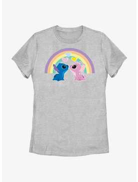 Disney Lilo & Stitch Angel & Stitch Love Under The Rainbow Womens T-Shirt, , hi-res