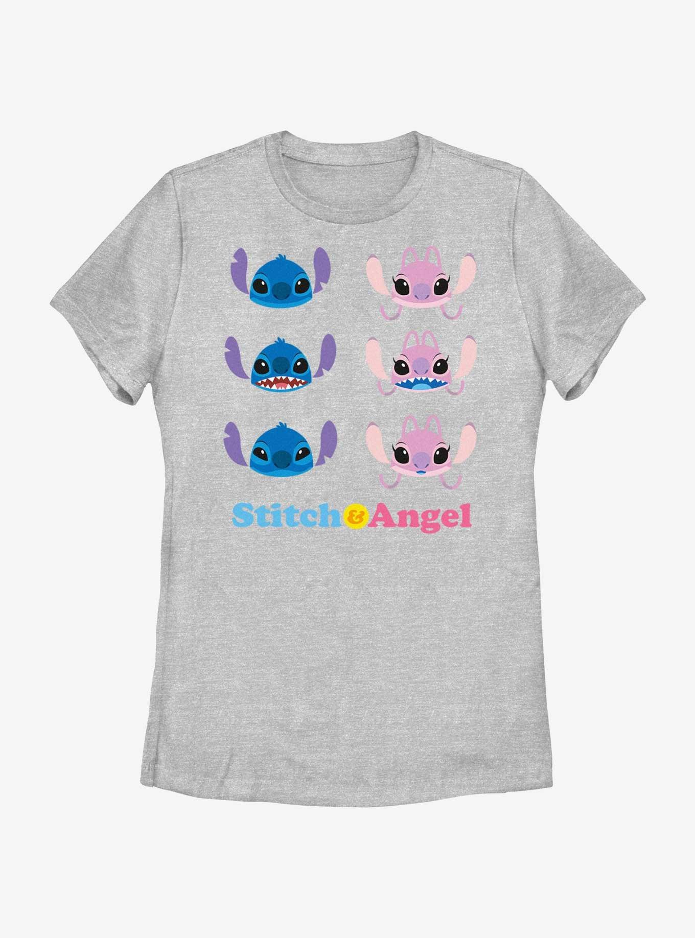 Disney Lilo & Stitch Angel & Stitch Faces Womens T-Shirt, , hi-res