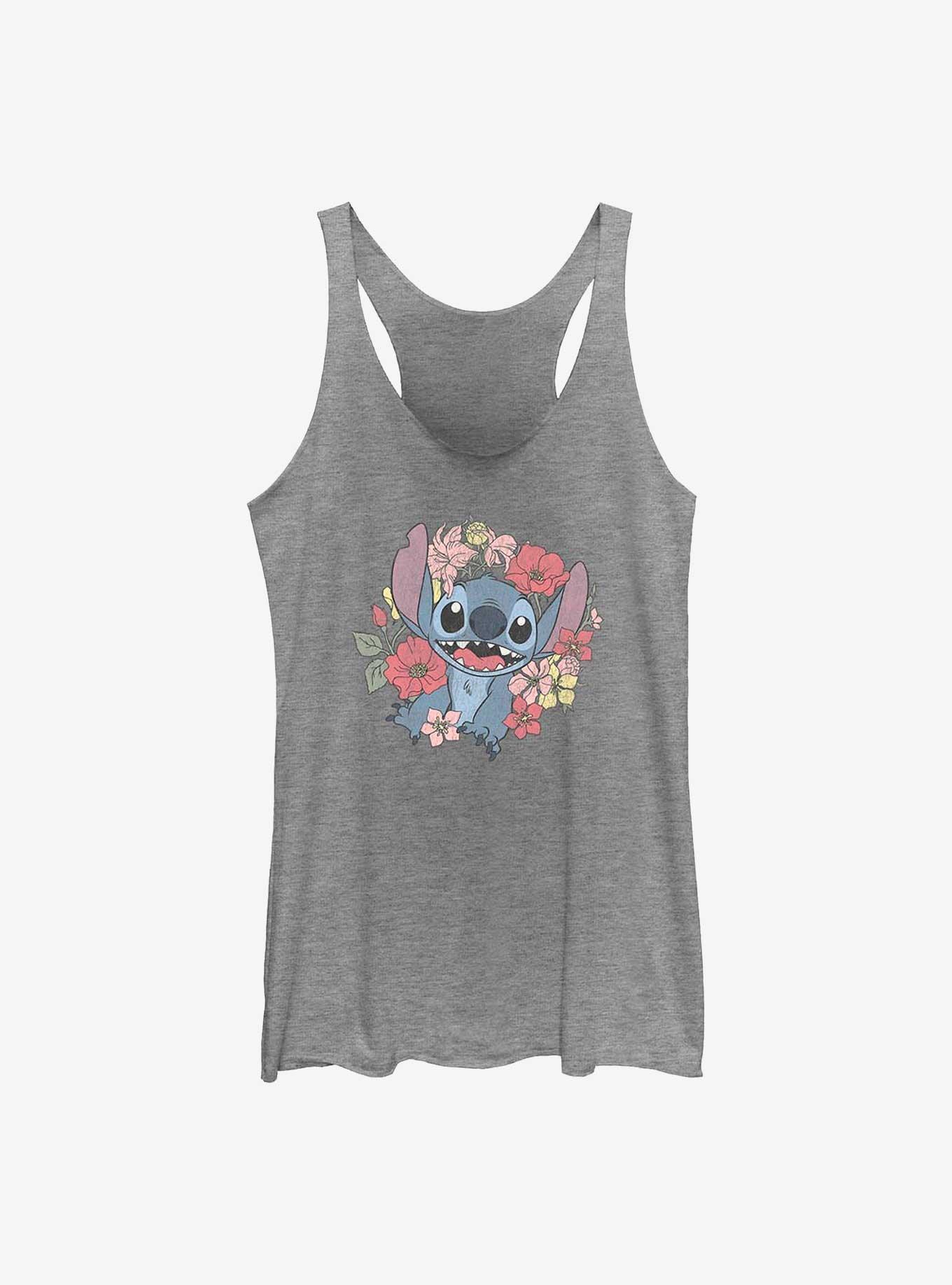 Disney Lilo & Stitch Floral Stitch Womens Tank Top, , hi-res