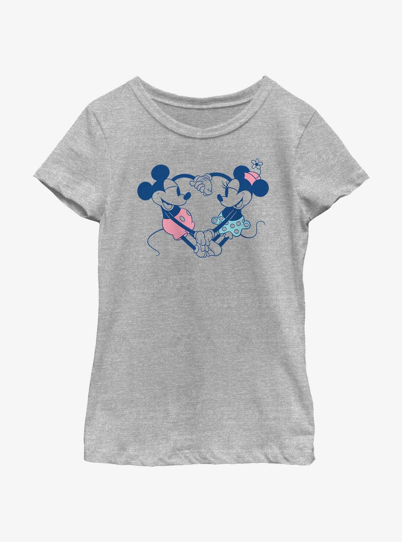 Disney Mickey Mouse Heart Pair Youth Girls T-Shirt, , hi-res