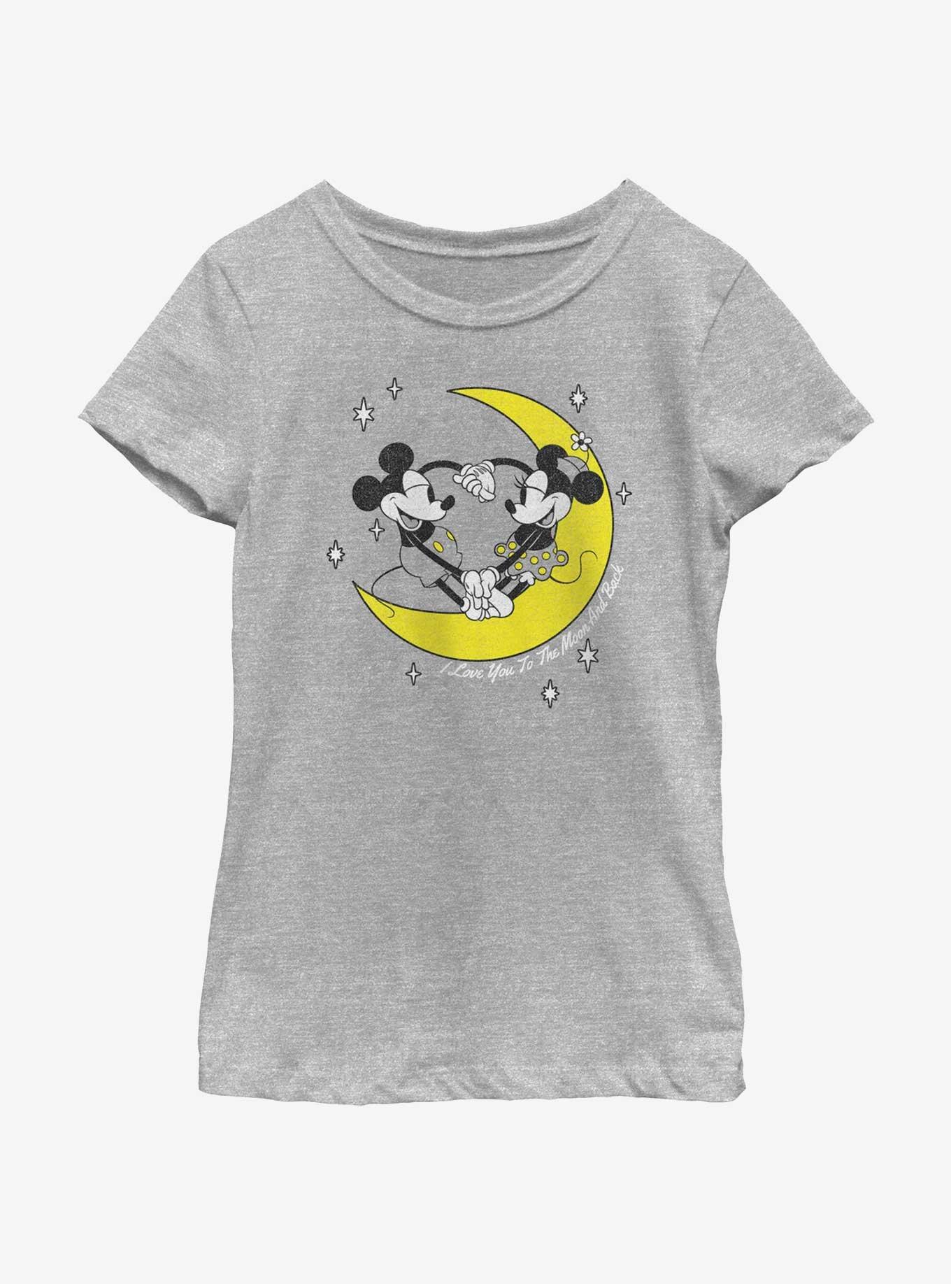 Disney Mickey Mouse To I Love You To The Moon And Back Youth Girls T-Shirt