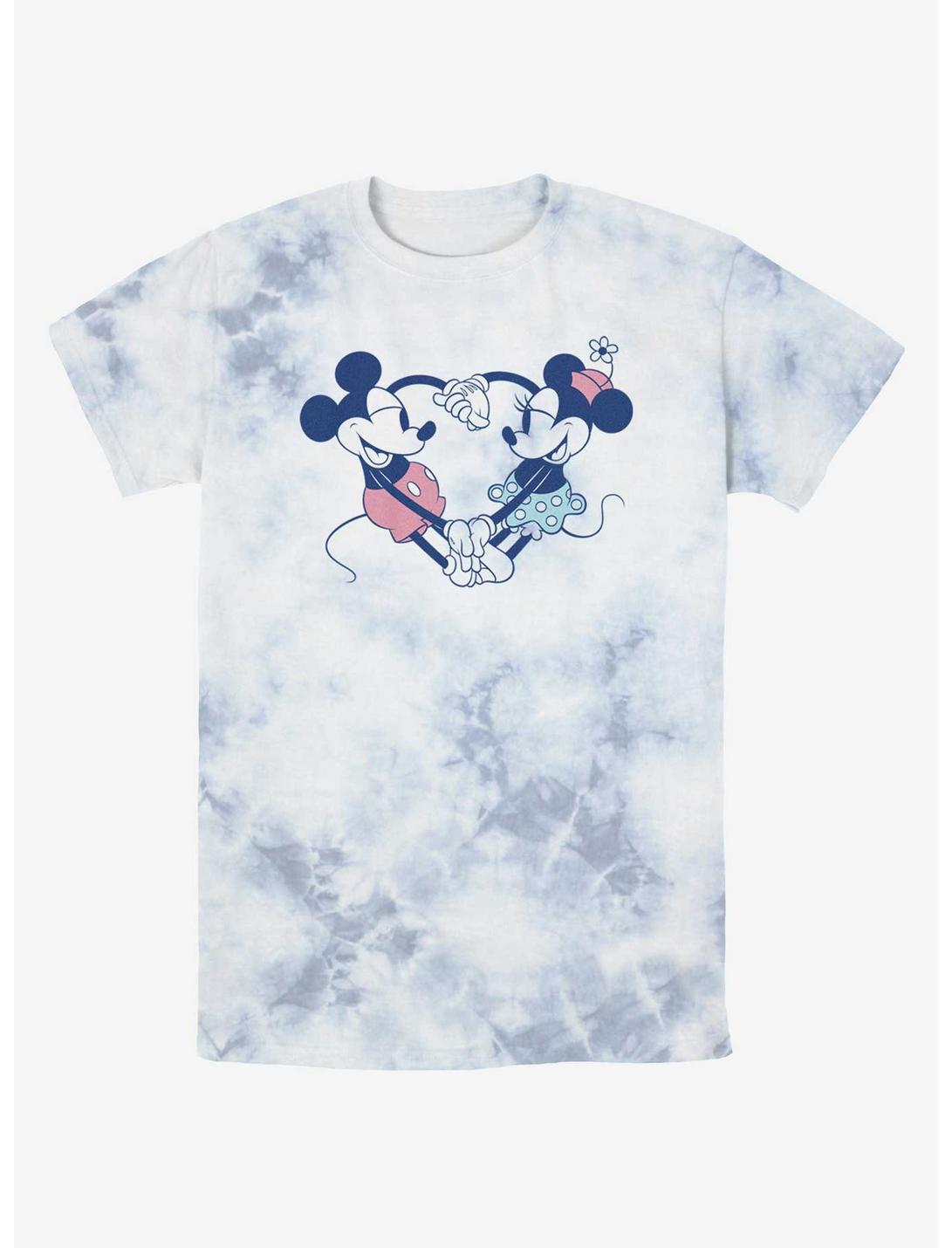 Disney Mickey Mouse Heart Pair Tie-Dye T-Shirt, WHITEBLUE, hi-res