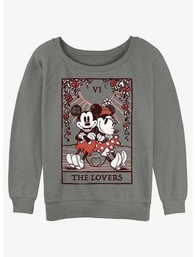 Plus Size Disney Mickey Mouse The Lovers Womens Slouchy Sweatshirt, , hi-res