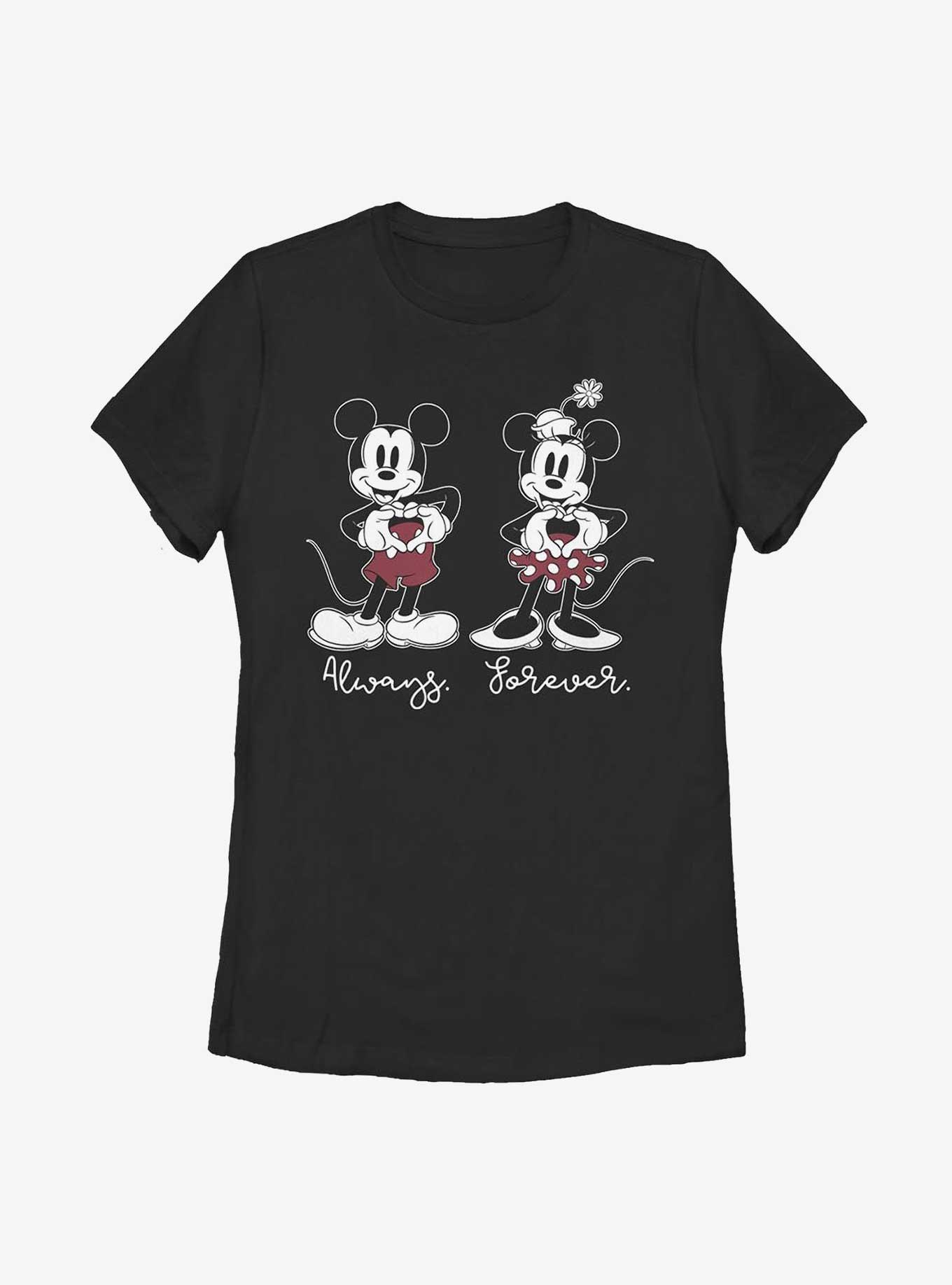Disney Mickey Mouse Mickey and Minnie Love Forever Womens T-Shirt