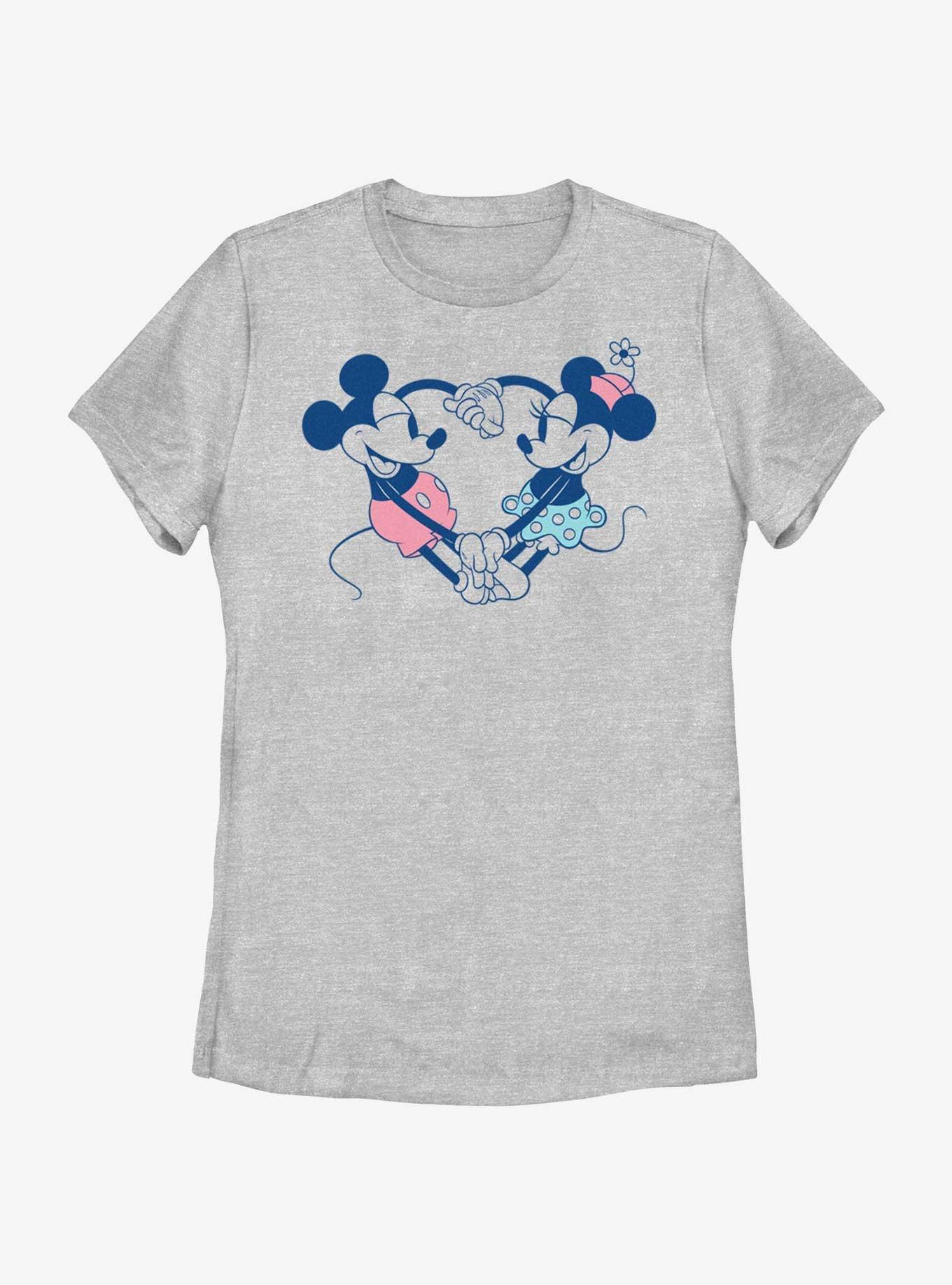 Disney Mickey Mouse Heart Pair Womens T-Shirt, ATH HTR, hi-res