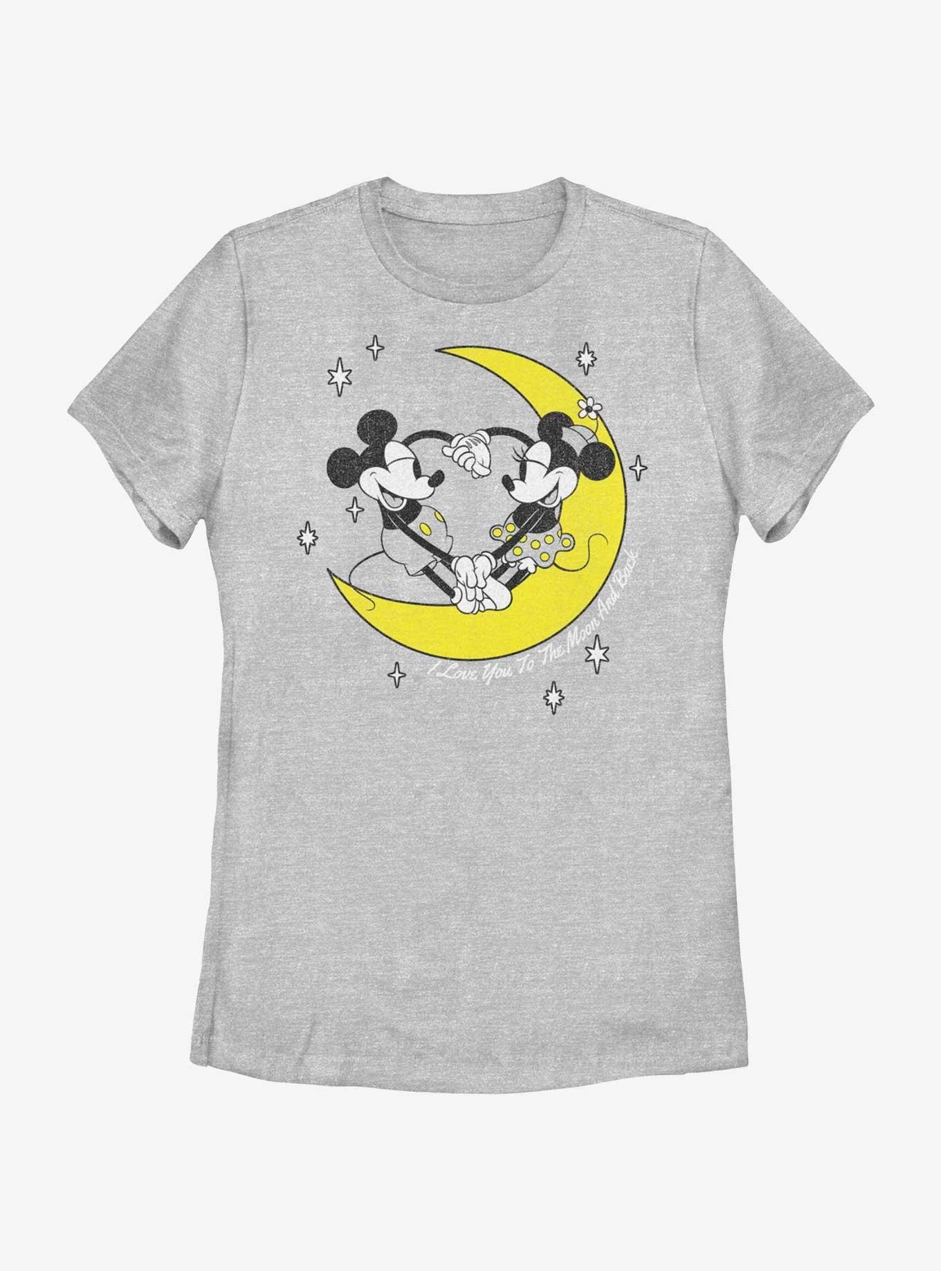 Disney Mickey Mouse I Love You To The Moon And Back Womens T-Shirt, ATH HTR, hi-res