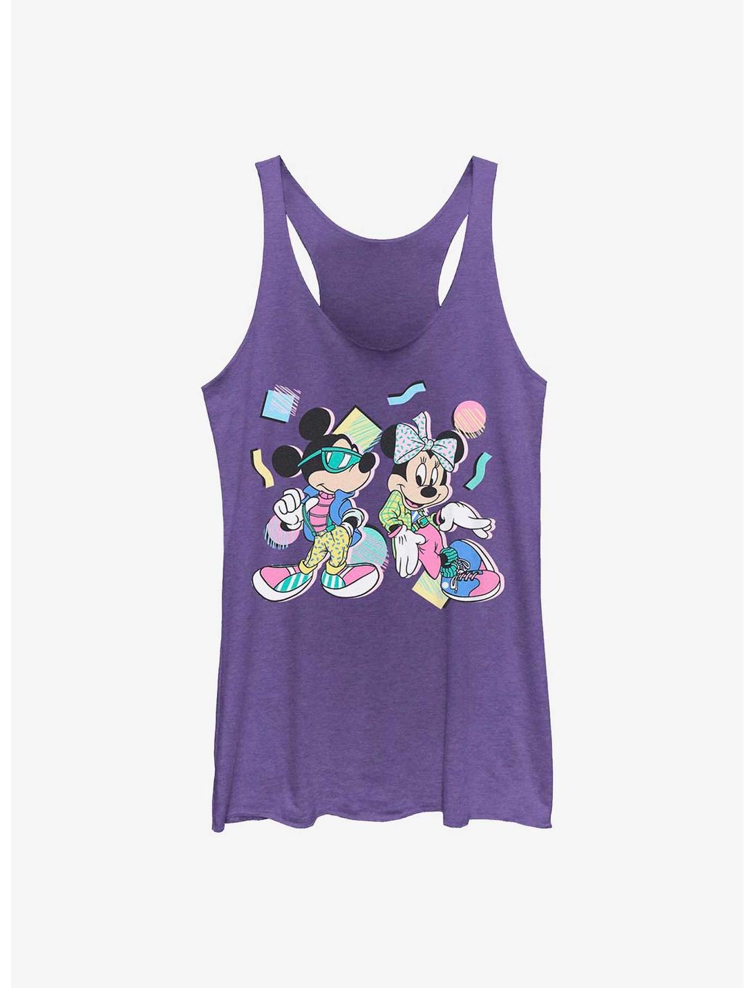 Disney Mickey Mouse 80's Minnie & Mickey Womens Tank Top, PUR HTR, hi-res