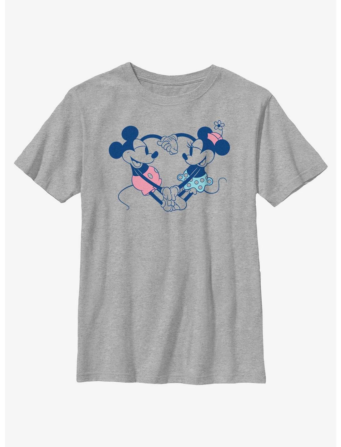 Disney Mickey Mouse Heart Pair Youth T-Shirt, ATH HTR, hi-res