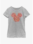Disney Mickey Mouse Mickey Flowers Youth Girls T-Shirt, ATH HTR, hi-res