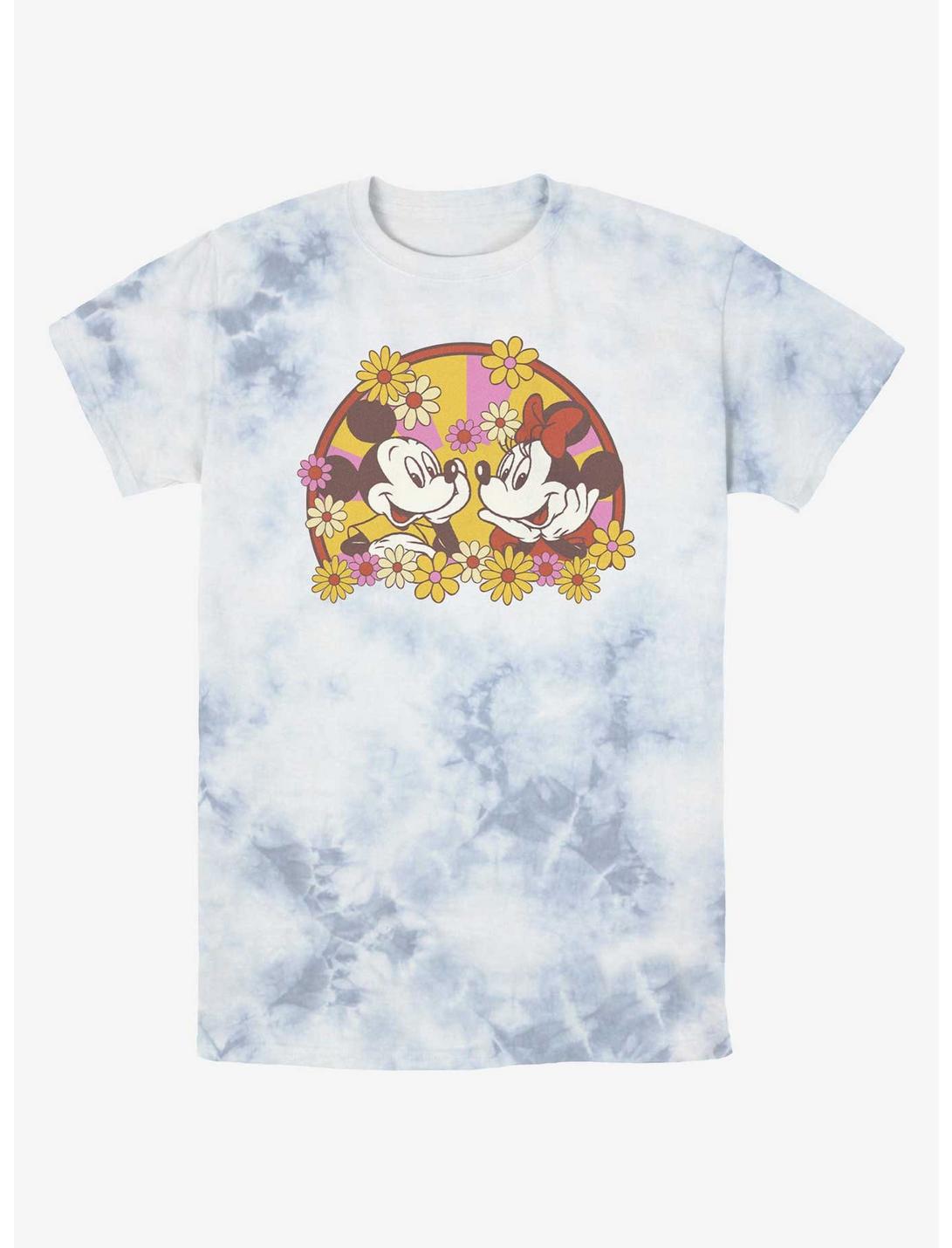 Disney Mickey Mouse Mickey & Minnie Spring Bloom Tie-Dye T-Shirt, WHITEBLUE, hi-res