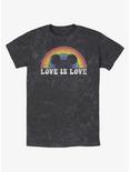 Disney Mickey Mouse Love Is Love Mineral Wash T-Shirt, BLACK, hi-res