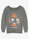 Disney Mickey Mouse The Future Looks Bright Womens Slouchy Sweatshirt, GRAY HTR, hi-res