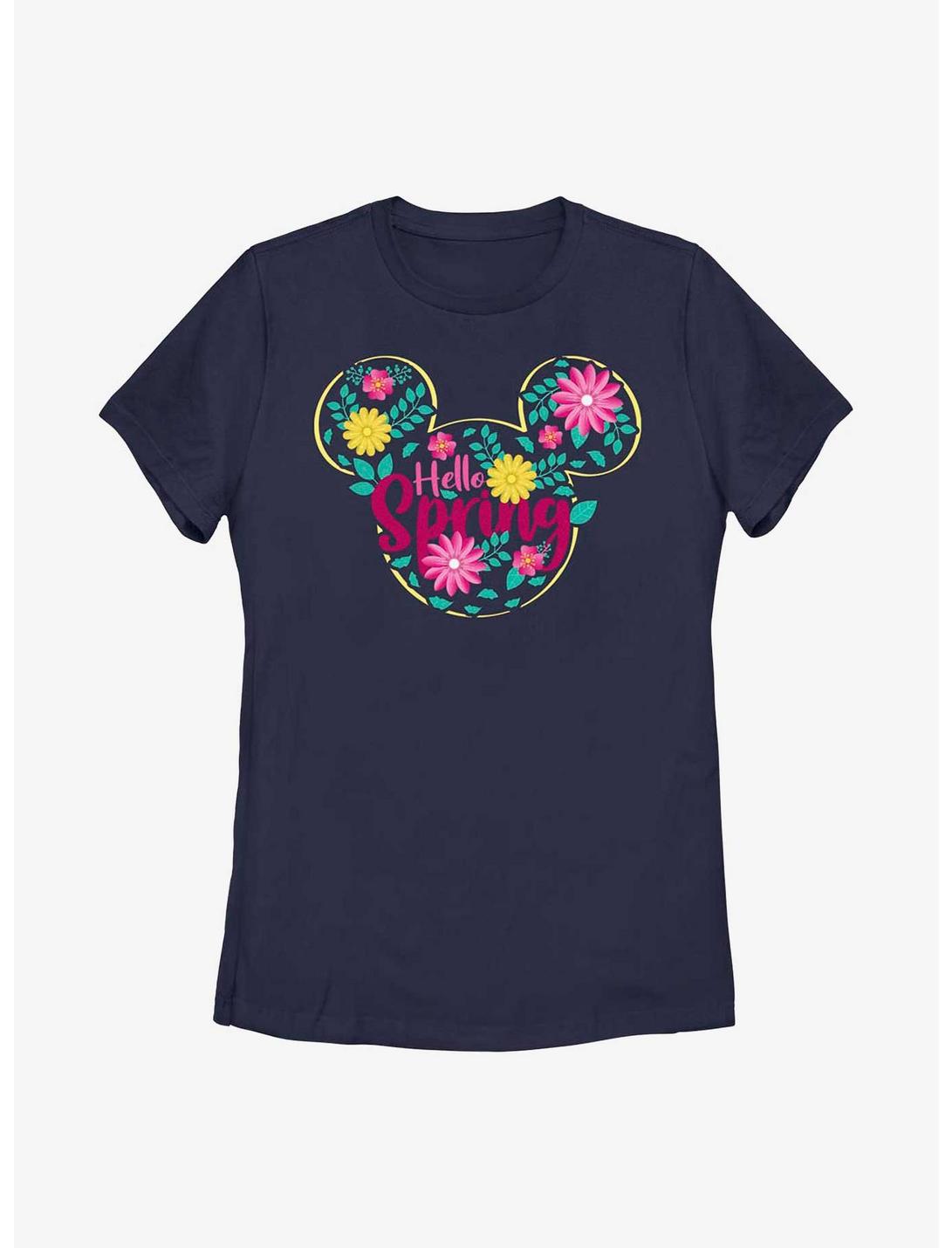 Disney Mickey Mouse Hello Spring Ears Womens T-Shirt, NAVY, hi-res