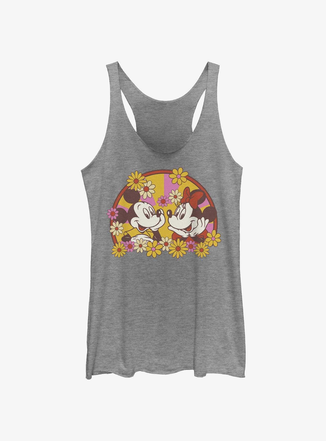 Disney Mickey Mouse Mickey & Minnie Spring Bloom Womens Tank Top