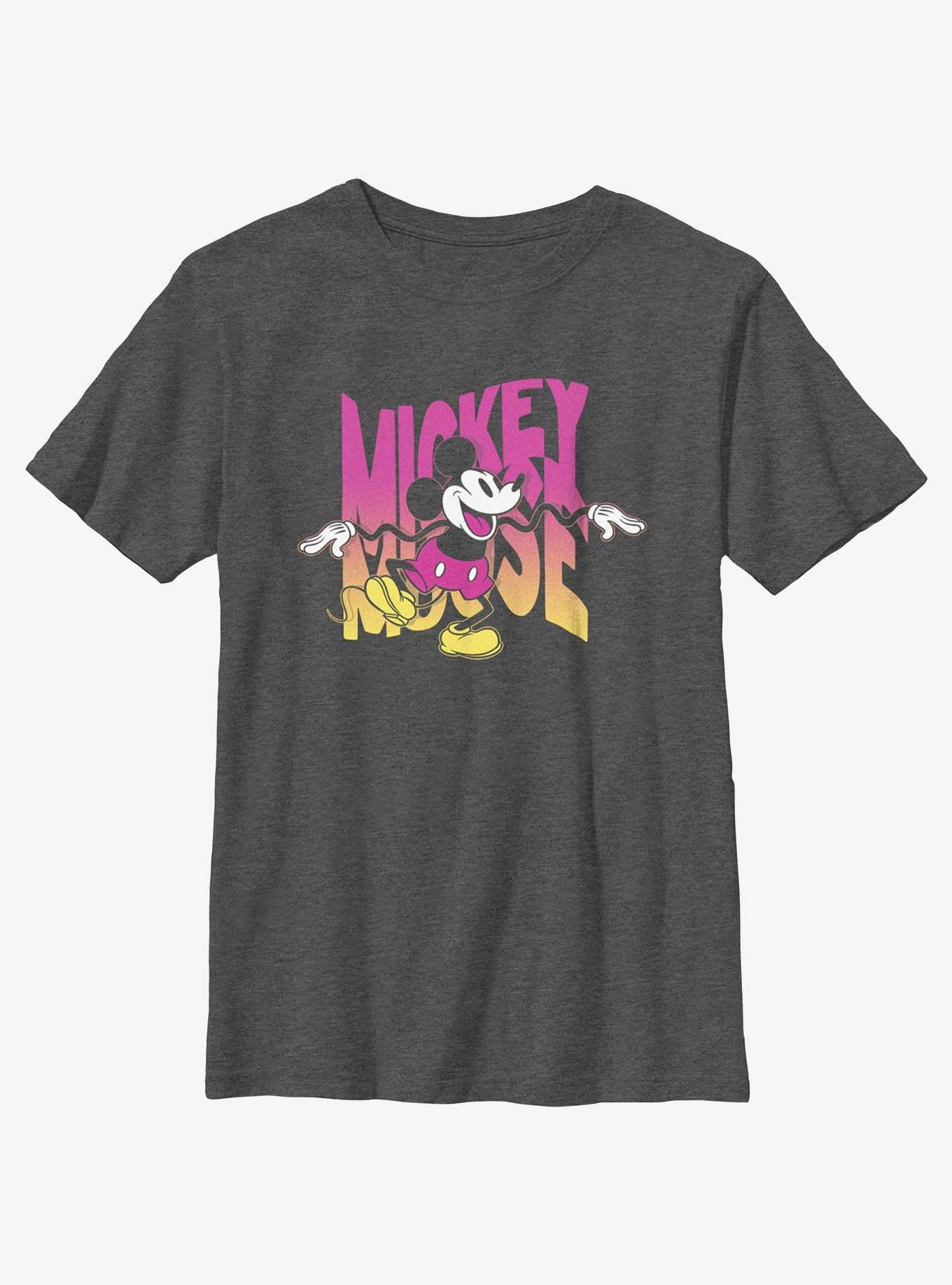 Disney Mickey Mouse Trippy Mickey Youth T-Shirt, CHAR HTR, hi-res