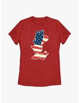Plus Size Disney Minnie Mouse Minnie Flag Silhouette Womens T-Shirt, , hi-res